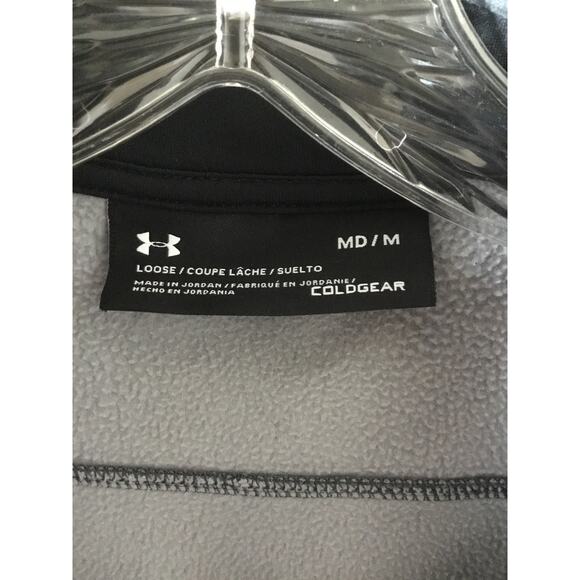 Under Armour Men's Black/Rhino Grey 1/4 Zip Slub size M - Picture 3 of 4